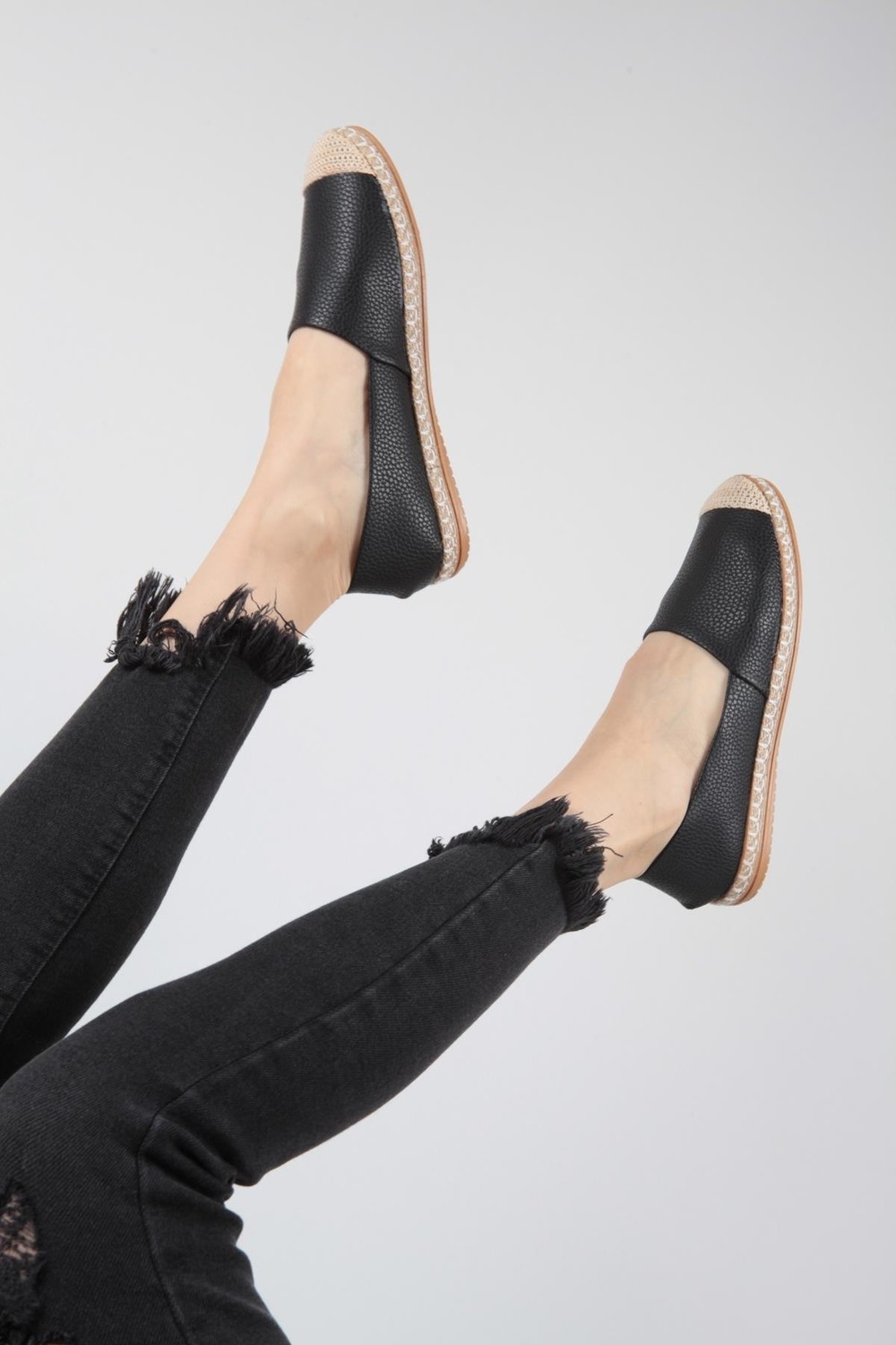 Capone Outfitters Pasarella Cilt Kadın Espadril görsel 2