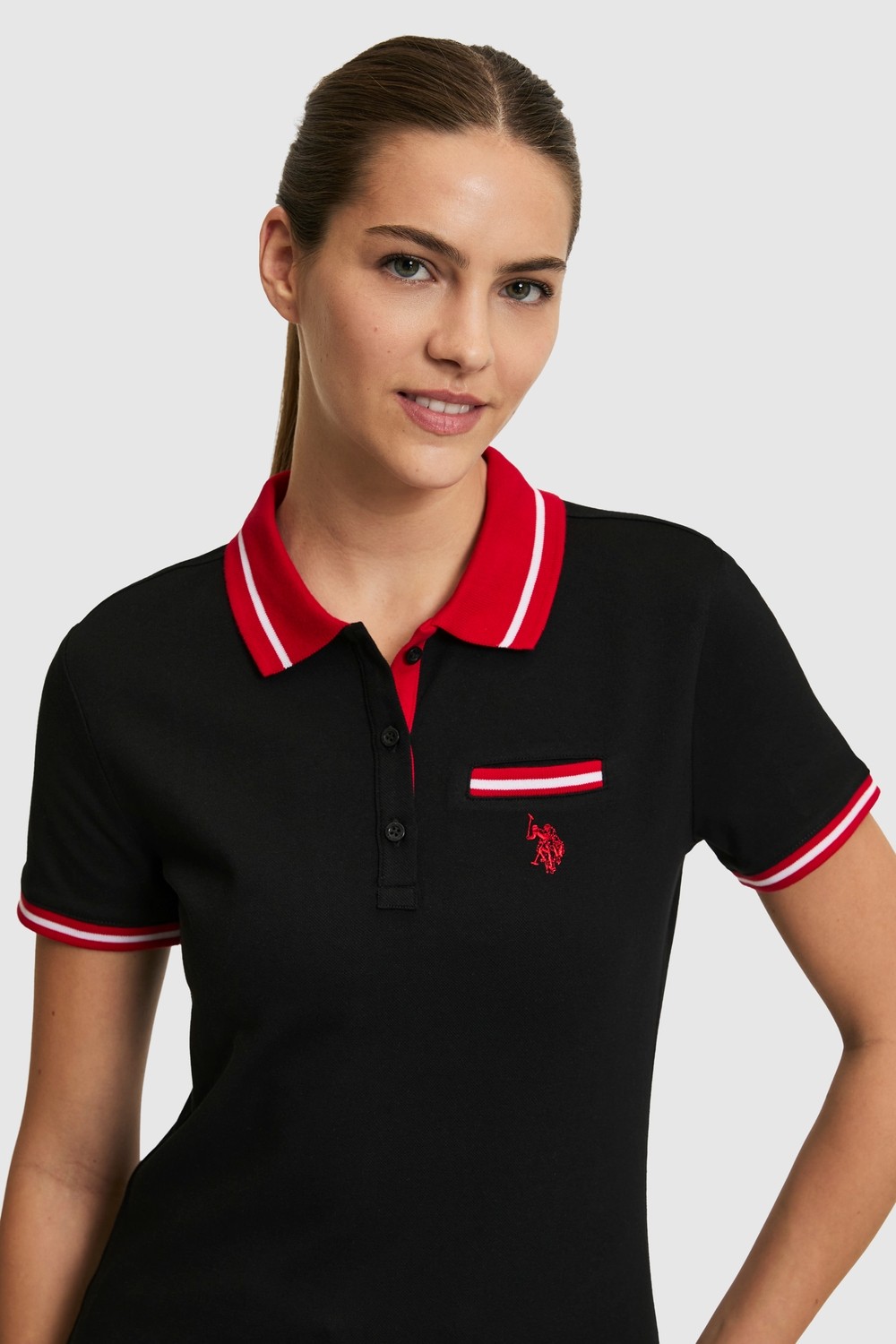 U.S. Polo Assn. Kadın Beyaz Tişört Basic 50323455-VR013 görsel 2