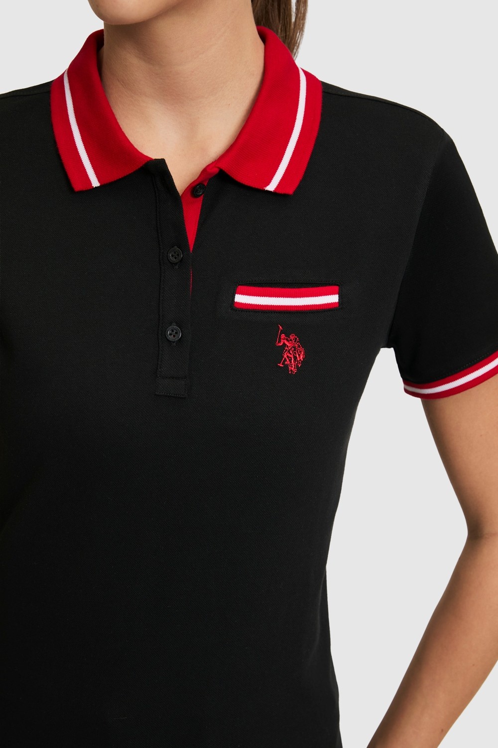 U.S. Polo Assn. Kadın Beyaz Tişört Basic 50323455-VR013 görsel 6