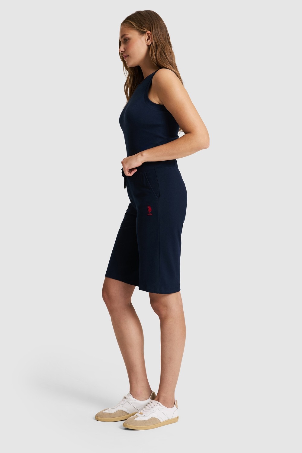 U.S. Polo Assn. Kadın Siyah ORME CAPRI BERMUDA 50321634-VR046 görsel 3