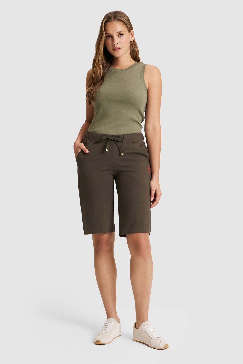 U.S. Polo Assn. Kadın Siyah ORME CAPRI BERMUDA 50321634-VR046 görsel 7