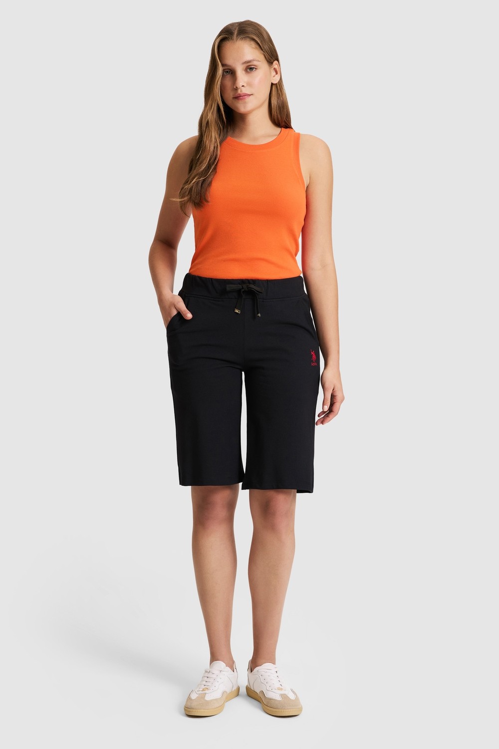 U.S. Polo Assn. Kadın Siyah ORME CAPRI BERMUDA 50321634-VR046