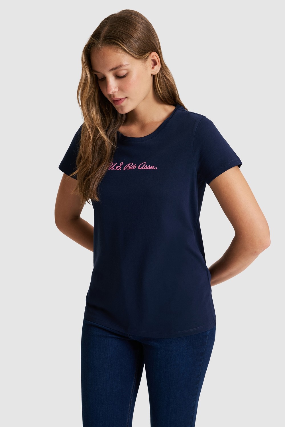 U.S. Polo Assn. Kadın Koyu Yeşil Basic Tişört 50323450-VR079