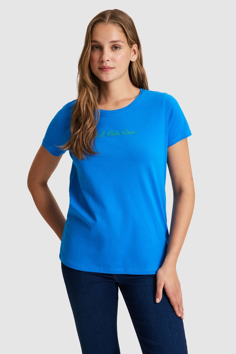 U.S. Polo Assn. Kadın Koyu Yeşil Basic Tişört 50323450-VR079