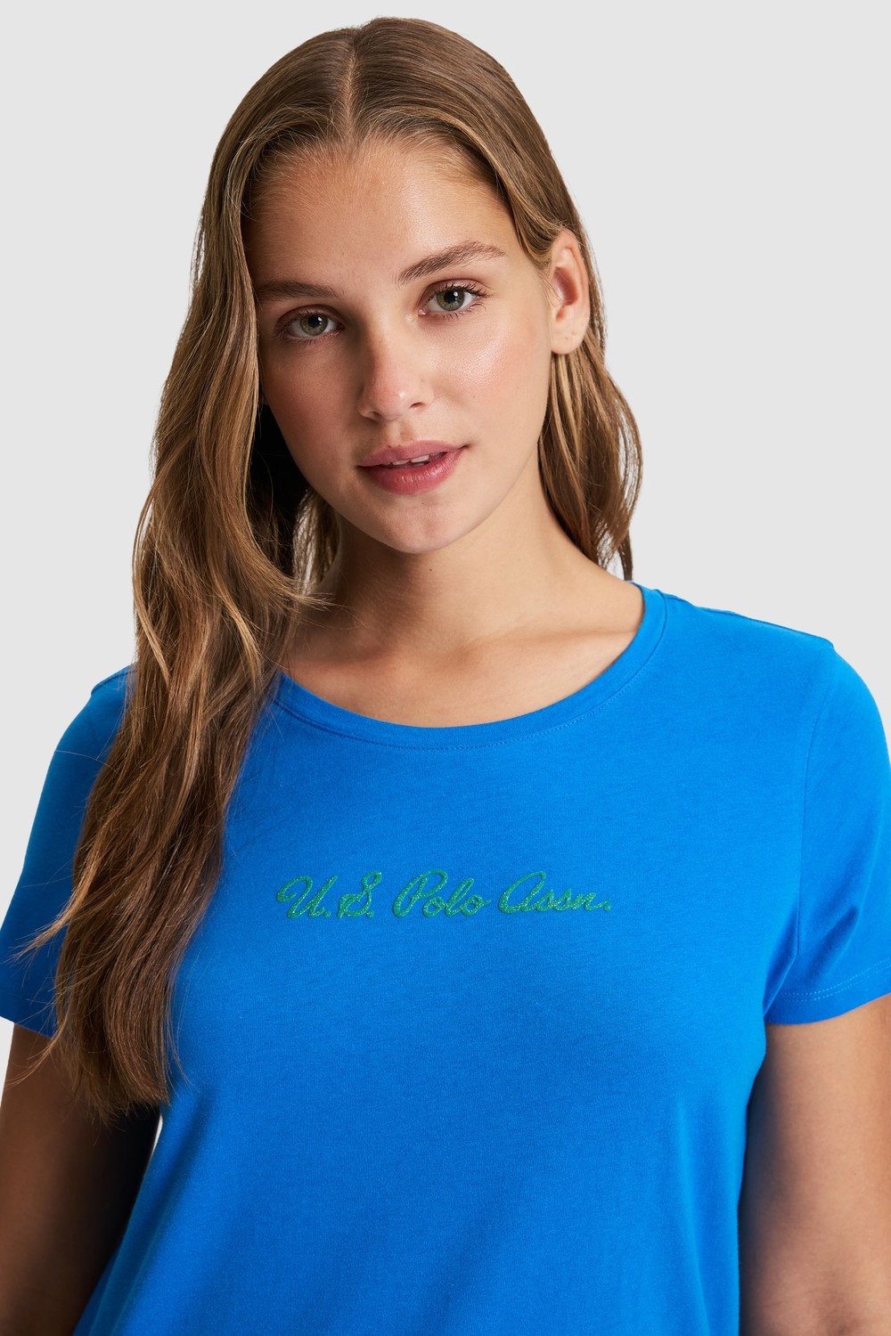 U.S. Polo Assn. Kadın Koyu Yeşil Basic Tişört 50323450-VR079 görsel 2