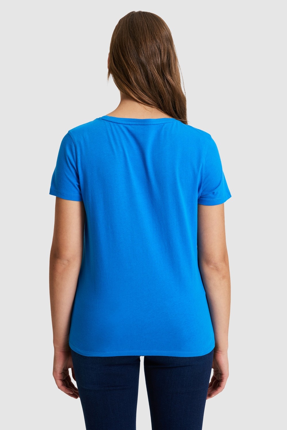 U.S. Polo Assn. Kadın Koyu Yeşil Basic Tişört 50323450-VR079 görsel 5