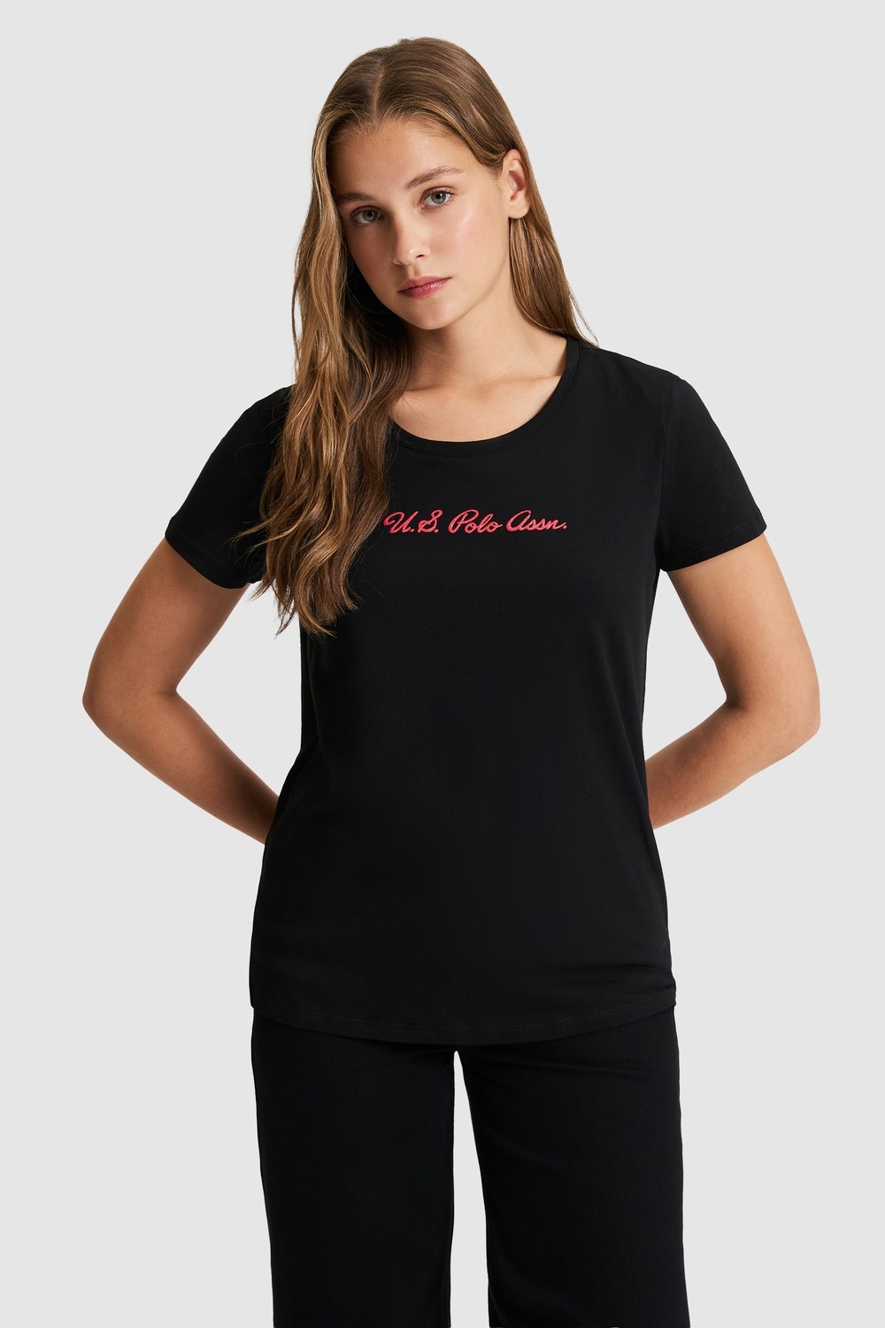 U.S. Polo Assn. Kadın Koyu Yeşil Basic Tişört 50323450-VR079