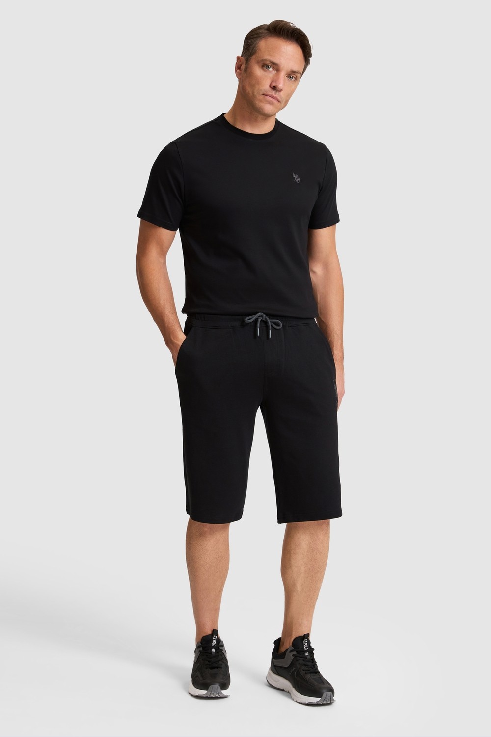 U.S. Polo Assn. Erkek Siyah Örme Şort 50322331-VR046