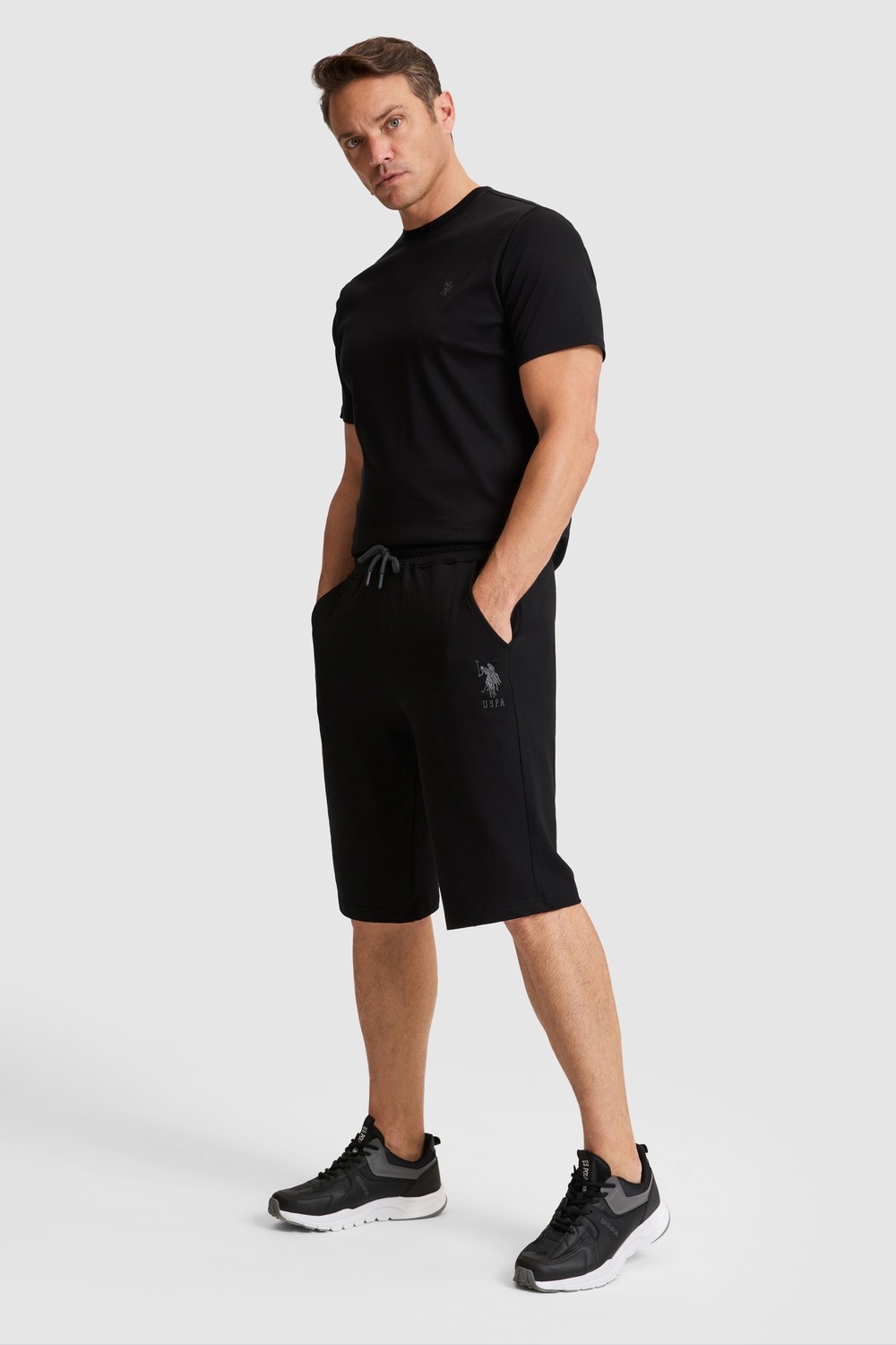 U.S. Polo Assn. Erkek Siyah Örme Şort 50322331-VR046 görsel 3