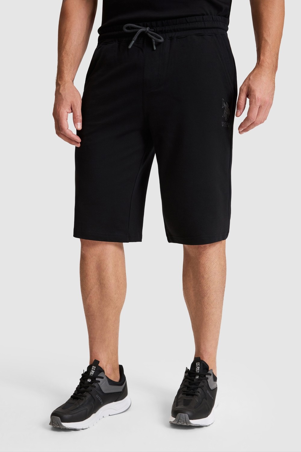 U.S. Polo Assn. Erkek Siyah Örme Şort 50322331-VR046 görsel 4