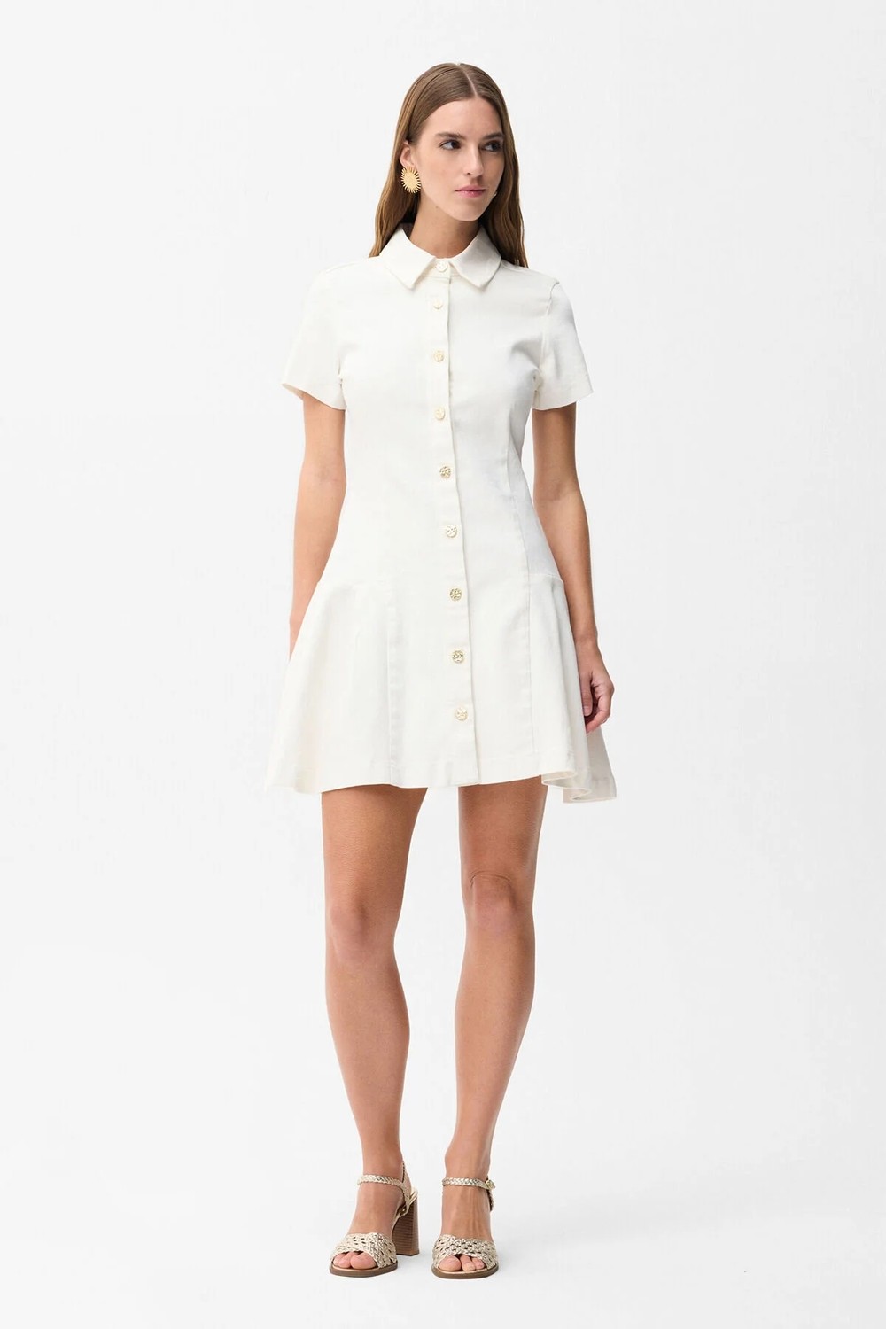adL Pileli Denim Elbise Siyah 12446564000 görsel 5