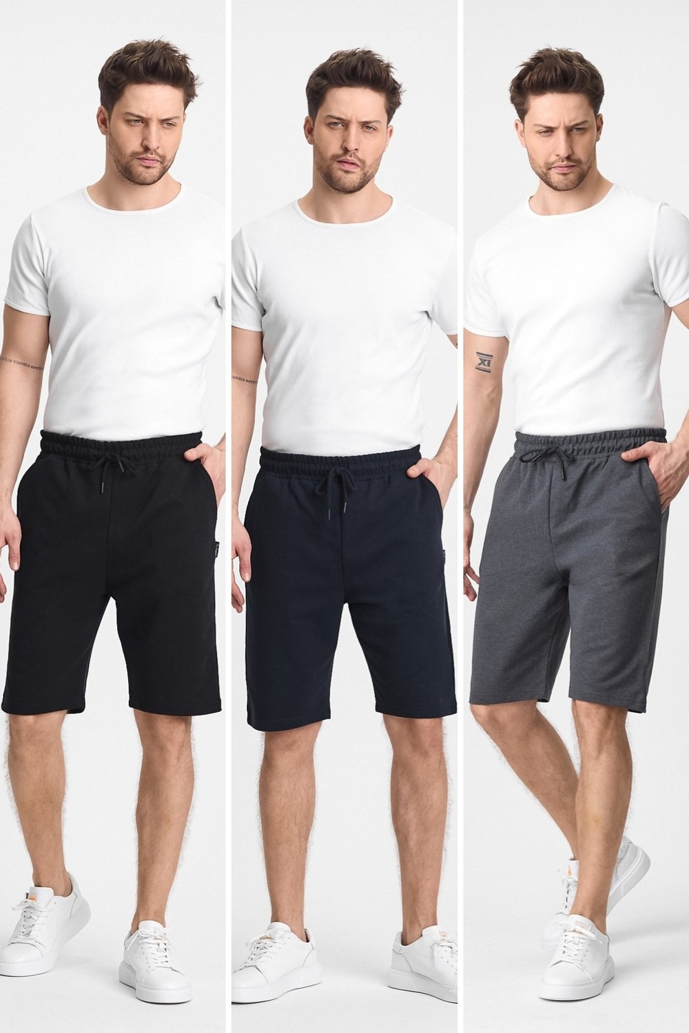 Mmetalic Erkek Siyah Regular Fit Şort & Bermuda