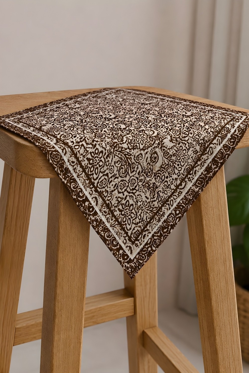 İmaj Butik Turuncu Etnik Desenli Bandana görsel 2