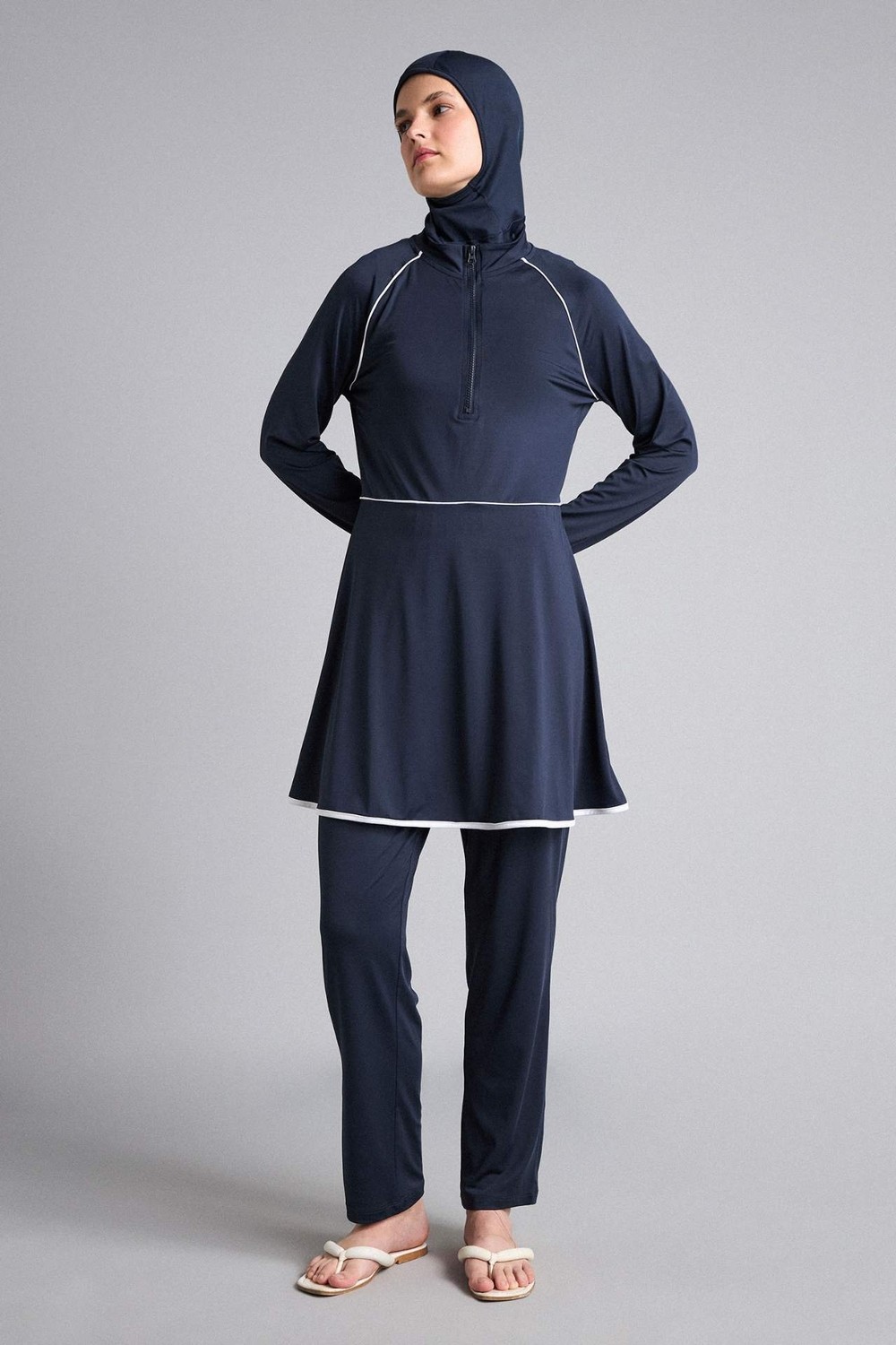 DeFacto Su İtici Regular Fit 4'lü Burkini Mayo G8873AX26SM görsel 2