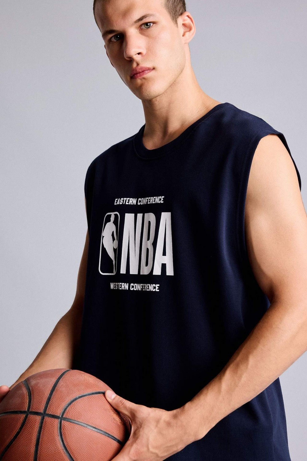 DeFacto %100 Pamuk NBA Lisanslı Boxy Fit Lacivert Atlet H3851AX26SM