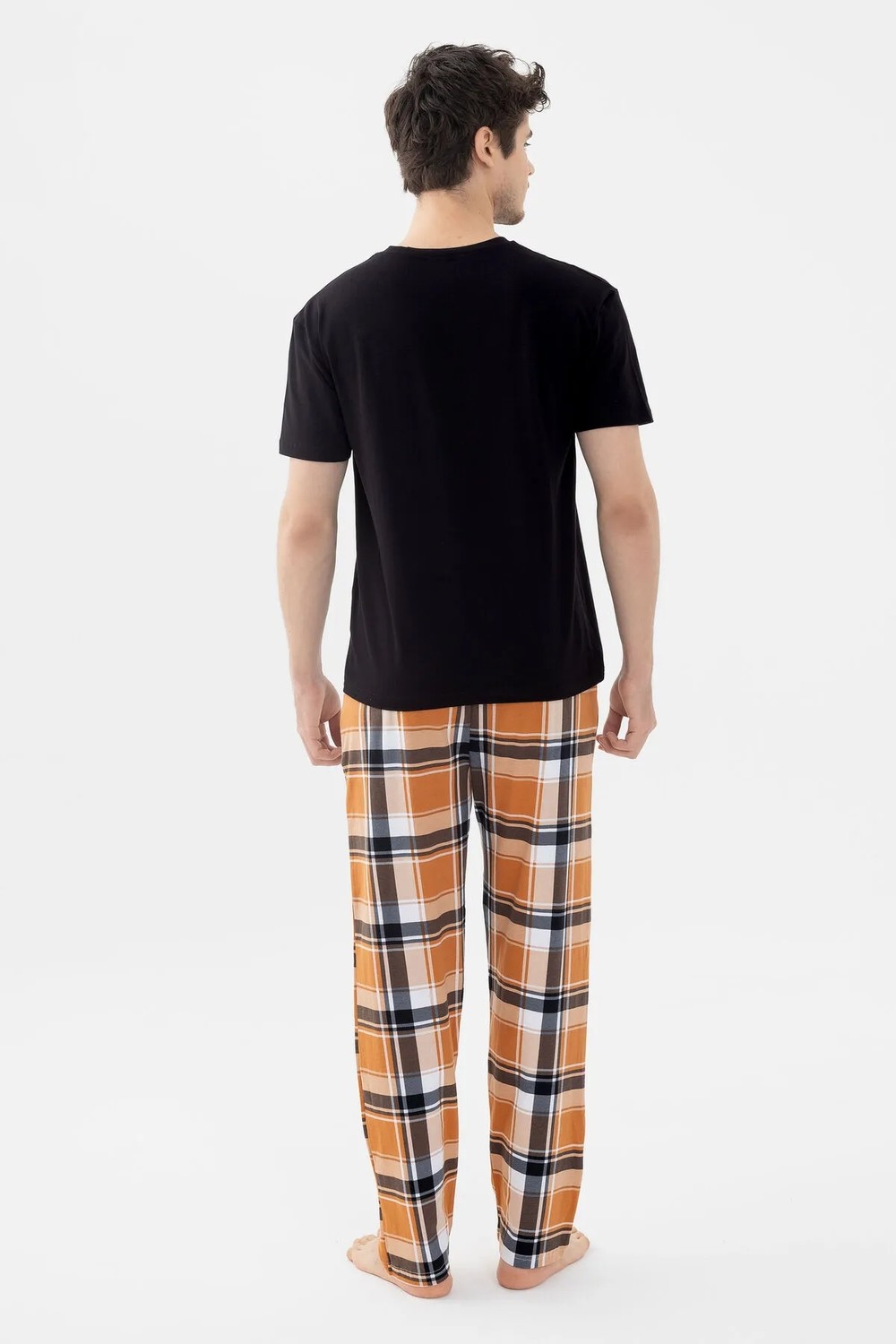 Koza İç Giyim Erkekler İçin Füme Baskılı Cepli Şort Pijama Takımı Modern Tasarım ve Yumuşak Pamuklu Kumaş görsel 8