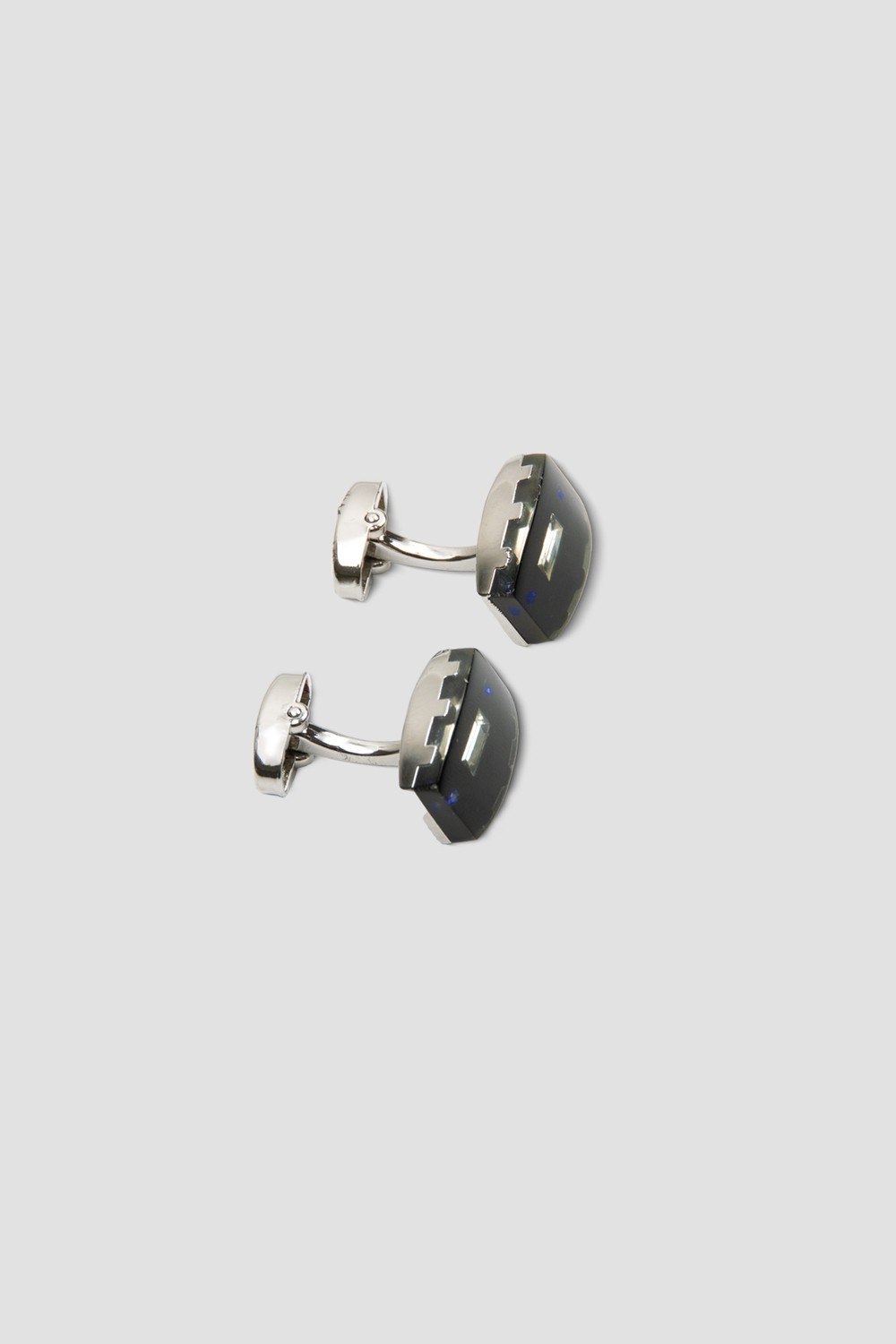 Abbate 98502 Silver Lacivert Erkek Kol Düğmesi görsel 2