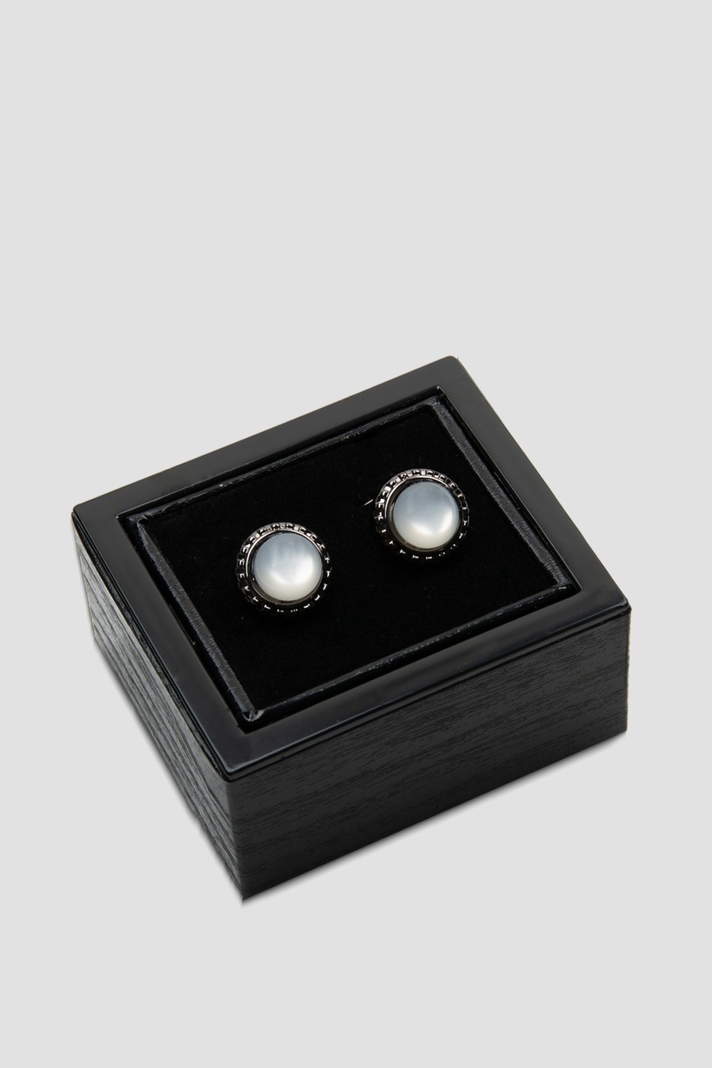 Abbate 98523 Black Beyaz Erkek Kol Düğmesi