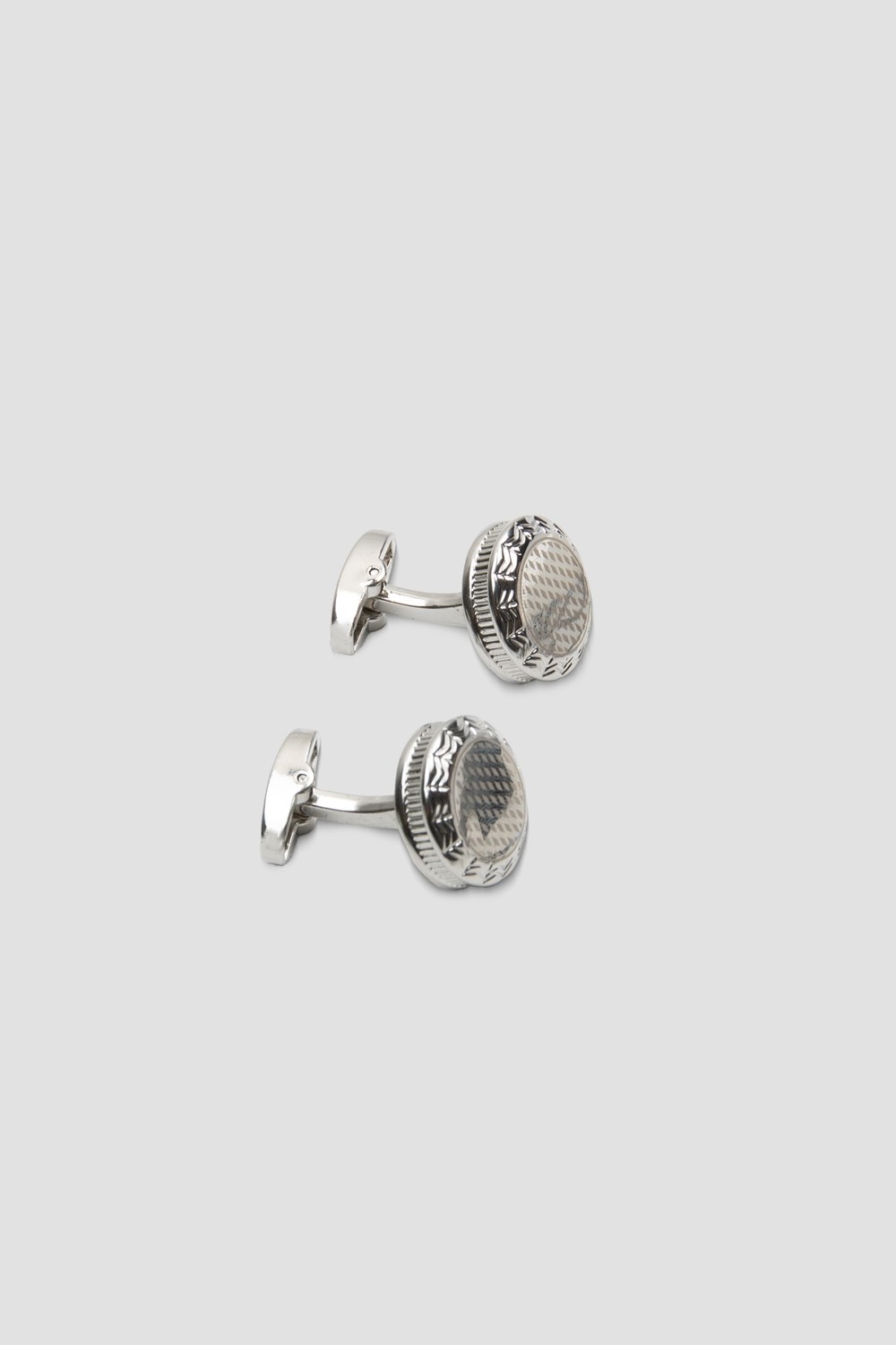 Abbate 98511 Silver Silver Erkek Kol Düğmesi görsel 2