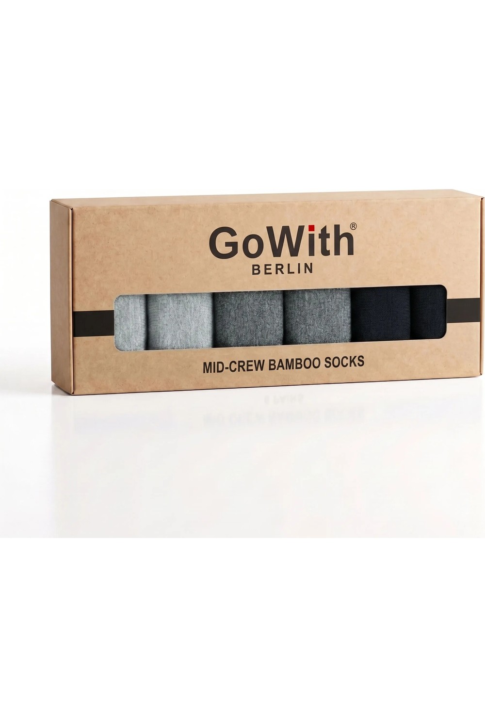 GoWith 6'lı Bambu Premium Siyah - Renkli Dikişsiz Kutulu Nefes Alabilir Klasik Erkek - Kadın Çorap 3560 görsel 8
