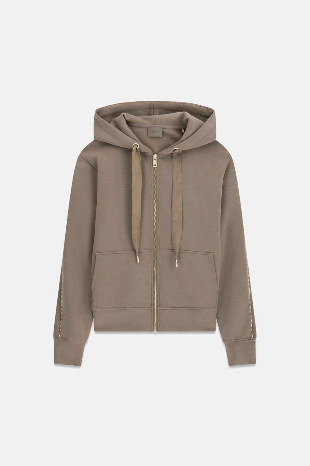 Guess Yeni Kapüşonlu Scuba Kadın Gri Eşofman Üstü W6YQ16K4354-A11Q görsel 5