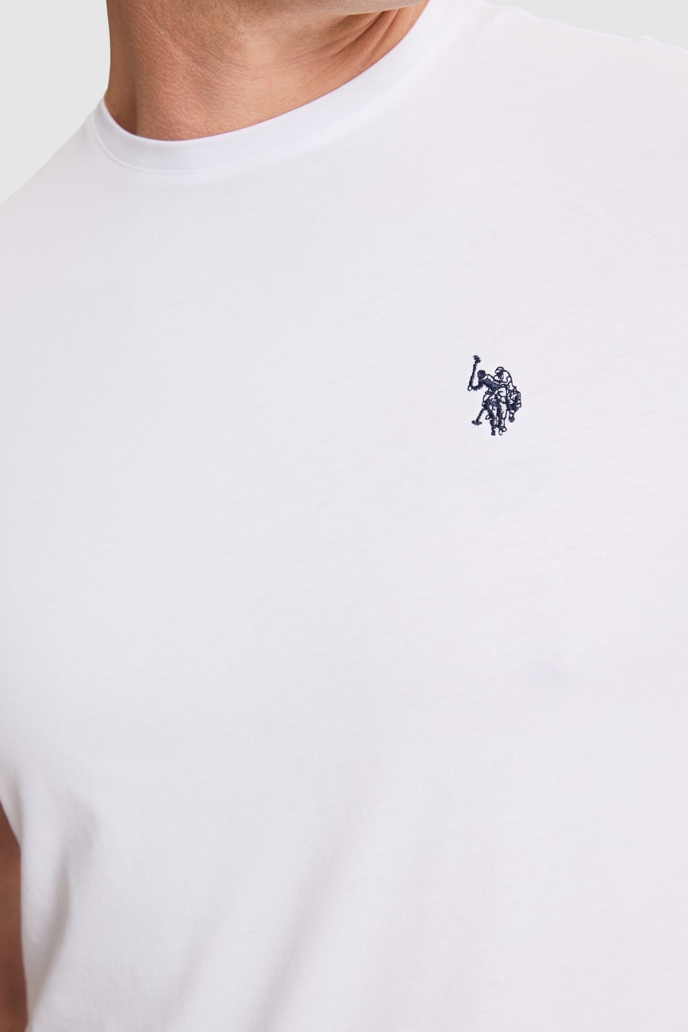 U.S. Polo Assn. Erkek Beyaz Regular Fit Bisiklet YakaTişört 50322518-VR013 görsel 6