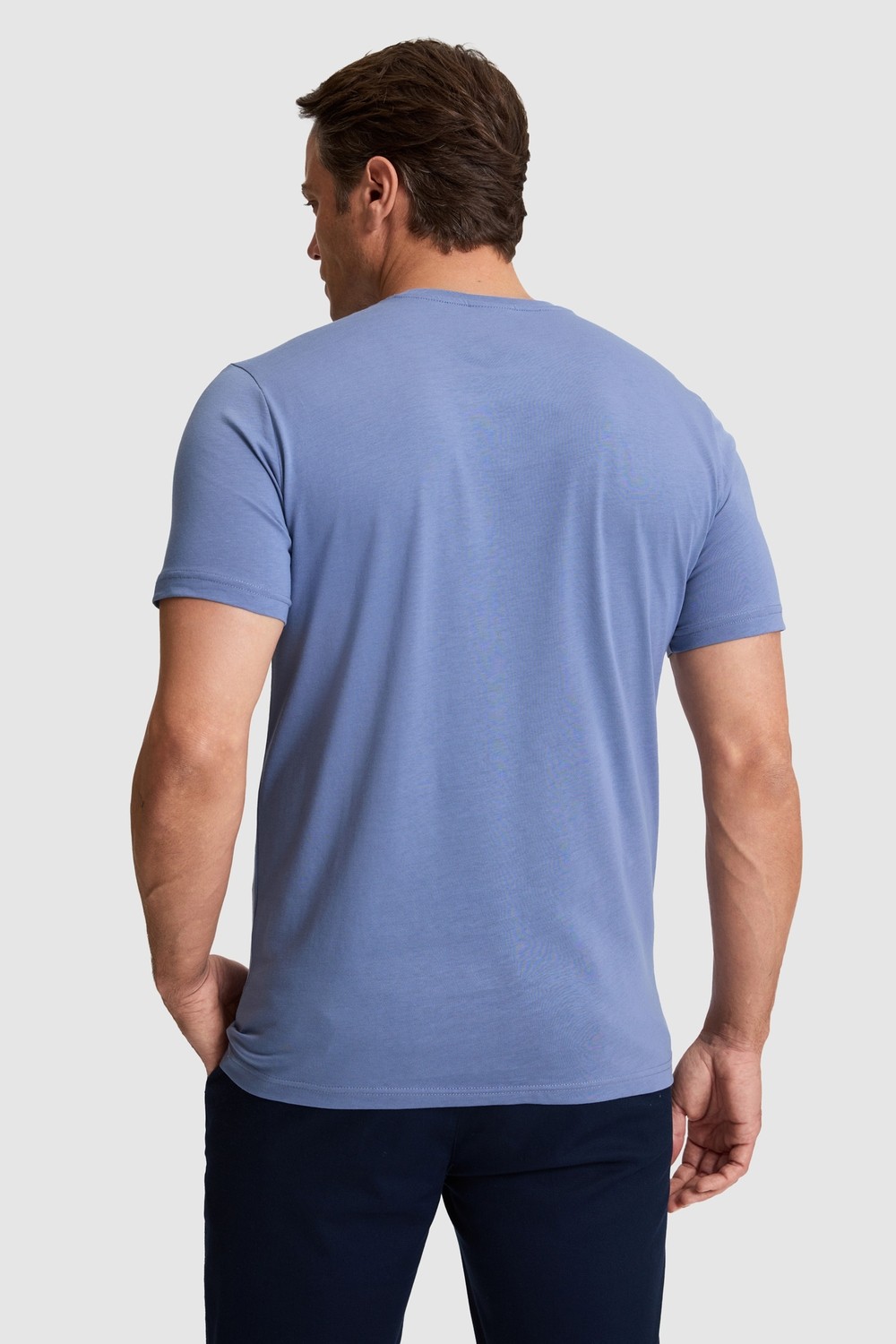 U.S. Polo Assn. Erkek İndigo Regular Fit Bisiklet Yaka Tişört 50327174-VR028 görsel 5