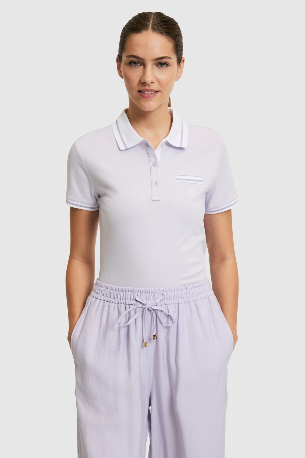 U.S. Polo Assn. Kadın Beyaz Tişört Basic 50323455-VR013