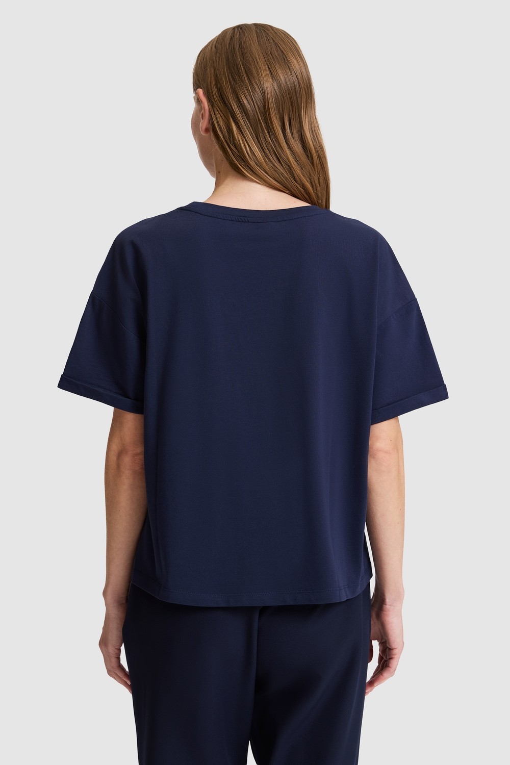 U.S. Polo Assn. Kadın Antrasit Bisiklet Yaka Basic Tişört 50323545-VR006 görsel 6