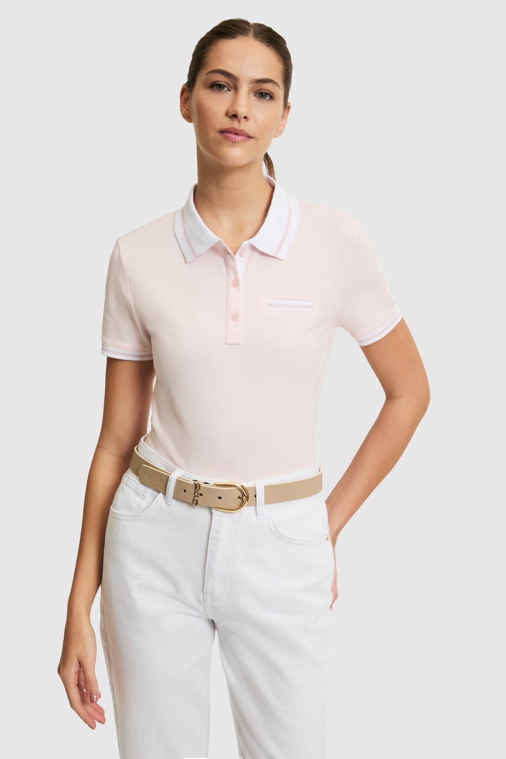 U.S. Polo Assn. Kadın Beyaz Tişört Basic 50323455-VR013