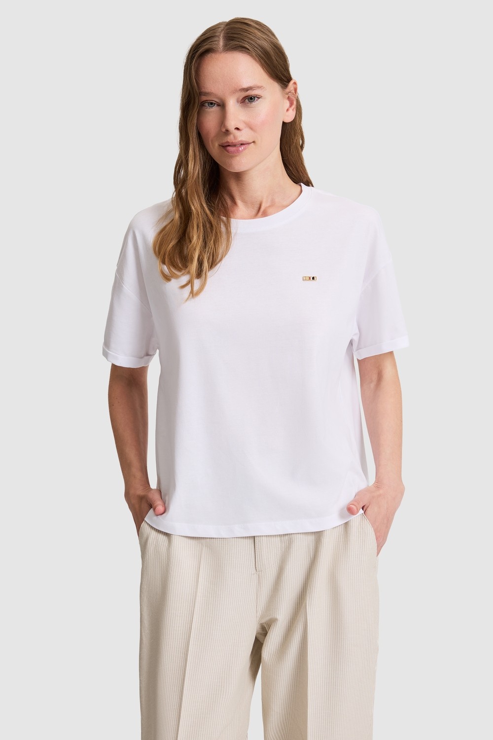 U.S. Polo Assn. Kadın Antrasit Bisiklet Yaka Basic Tişört 50323545-VR006