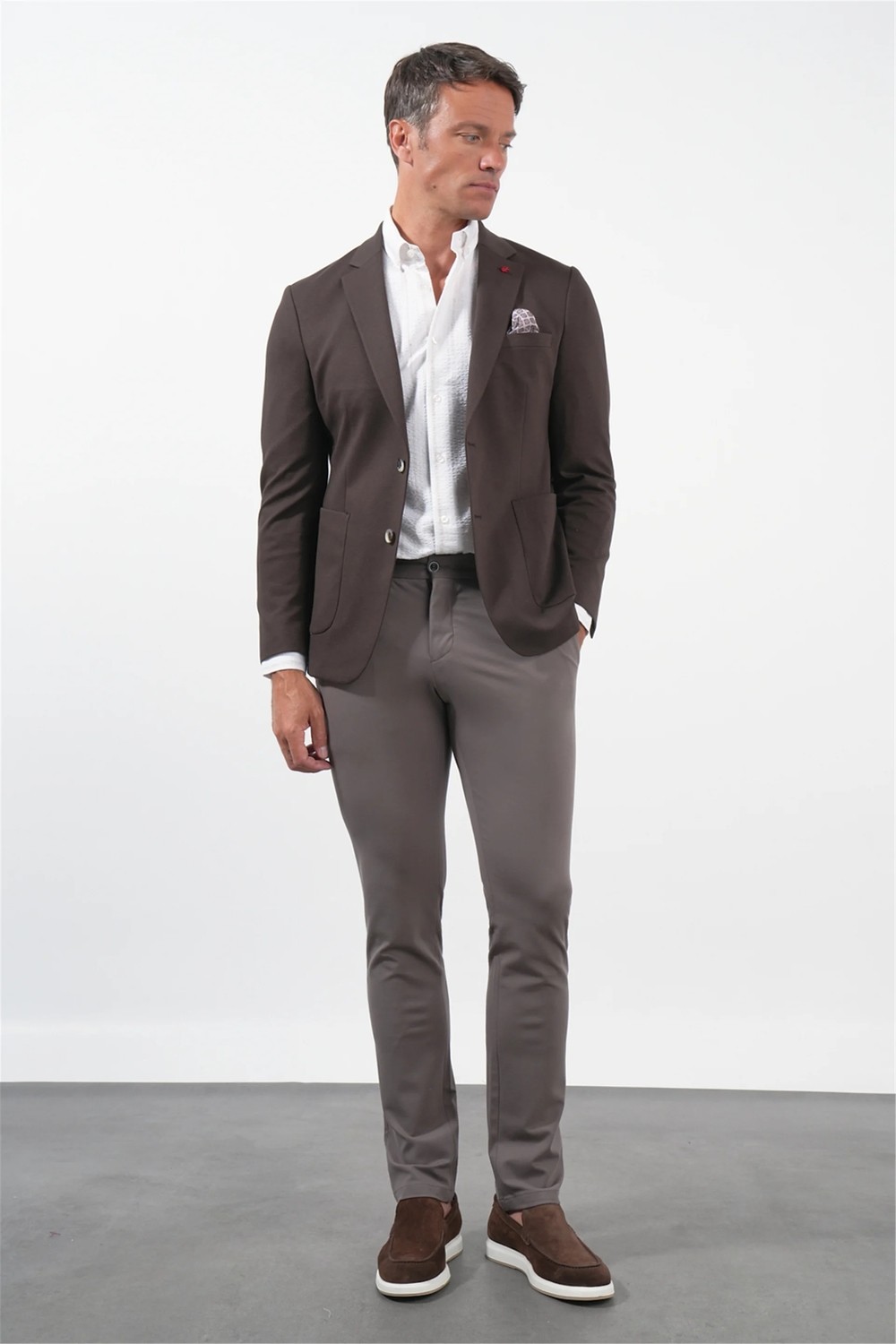 İmza Camel 6 Drop Slim Fit Pamuklu Ceket 1002260126 görsel 2