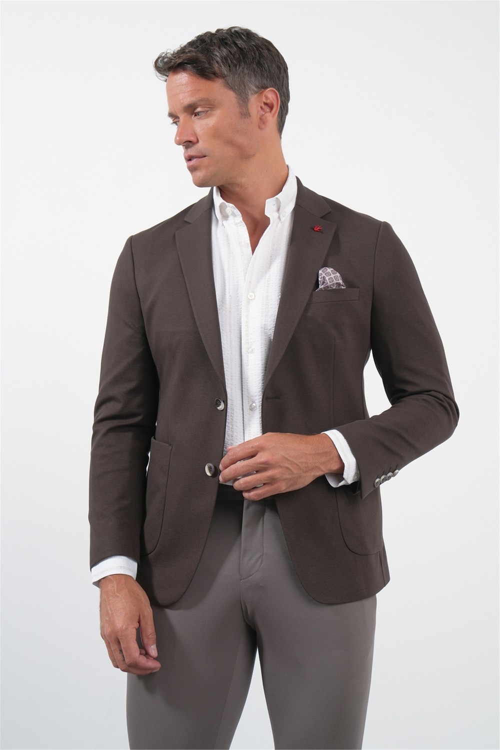 İmza Camel 6 Drop Slim Fit Pamuklu Ceket 1002260126 görsel 4