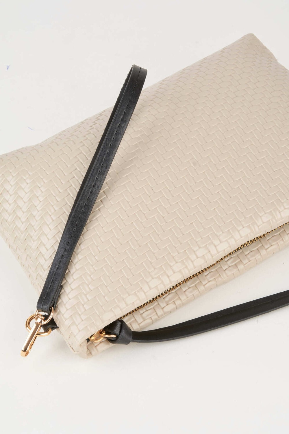 Vivaq Kadın Bellis Örgü Vizon Astarlı Suni Deri Bilek Askılı Portföy El ve Clutch Çanta