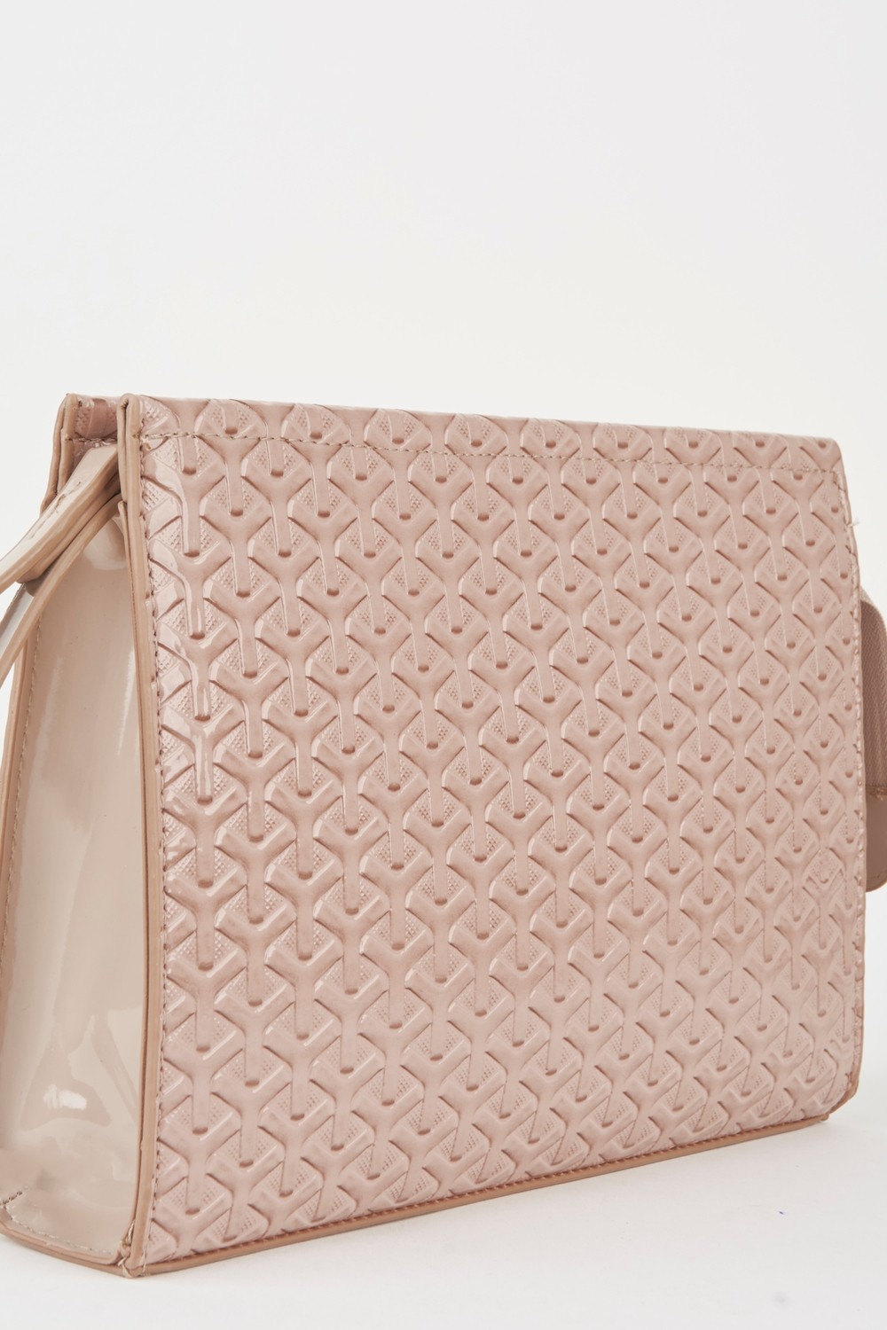 Vivaq Kadın Petunya Dokulu Vizon Astarlı Suni Deri Bilek Askılı Portföy El ve Clutch Çanta görsel 4