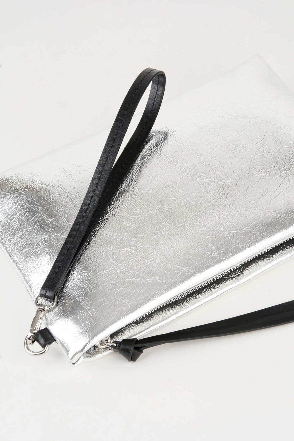 Vivaq Kadın Bellis Gümüş Astarlı Suni Deri Bilek Askılı Portföy El ve Clutch Çanta görsel 2