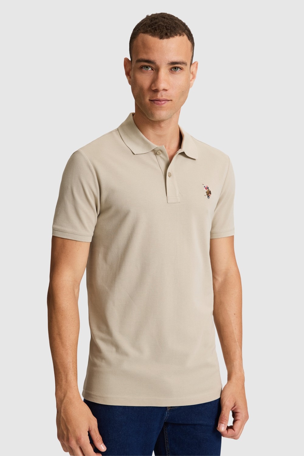 U.S. Polo Assn. Erkek Açık Gri Tişört Basic 50326972-VR001 görsel 3
