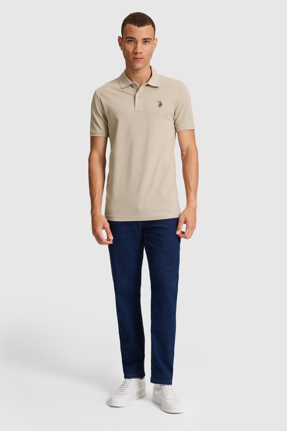 U.S. Polo Assn. Erkek Açık Gri Tişört Basic 50326972-VR001 görsel 4