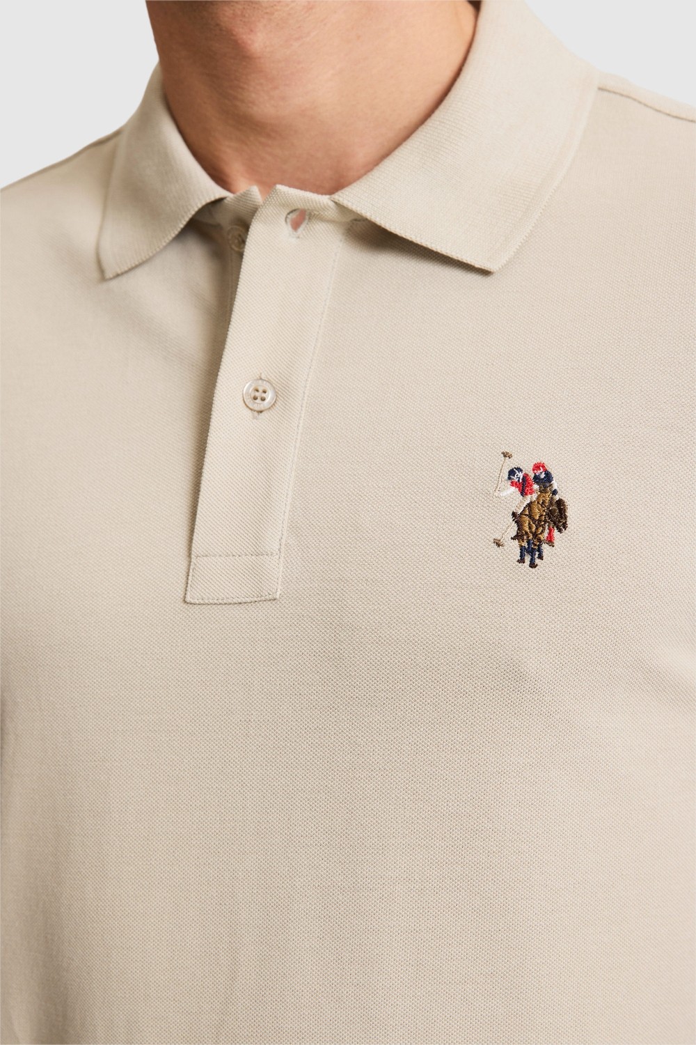 U.S. Polo Assn. Erkek Açık Gri Tişört Basic 50326972-VR001 görsel 7