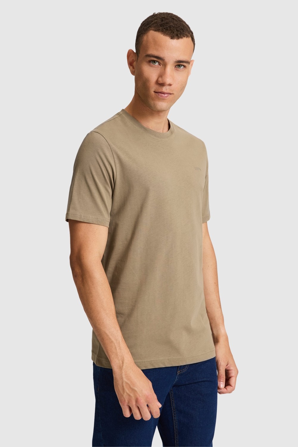 U.S. Polo Assn. Erkek Koyu Yeşil Regular Fit Polo Yaka Basic Tişört 50327022-VR079 görsel 5