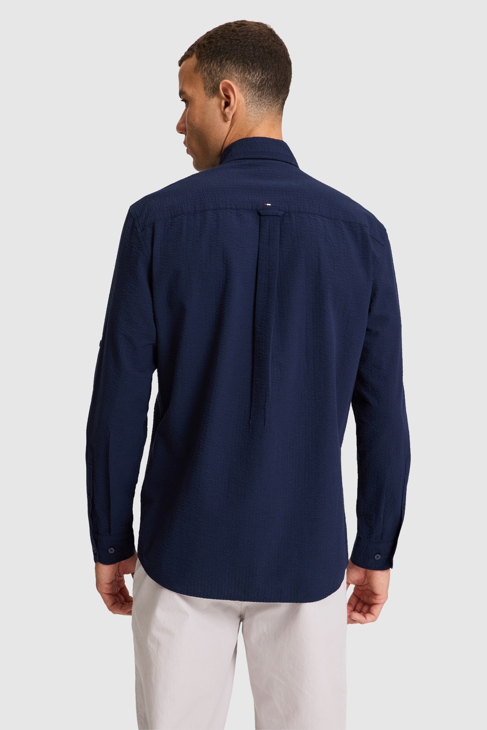 U.S. Polo Assn. Erkek Açık Lacivert Uzun Kollu Basic Gömlek 50324638-VR059 görsel 5