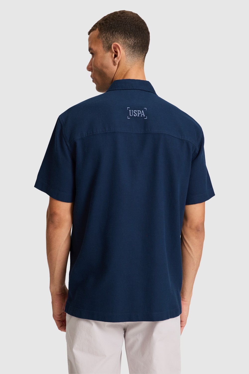 U.S. Polo Assn. Erkek Lacivert Kısa Kollu Gömlek 50324739-VR033 görsel 5