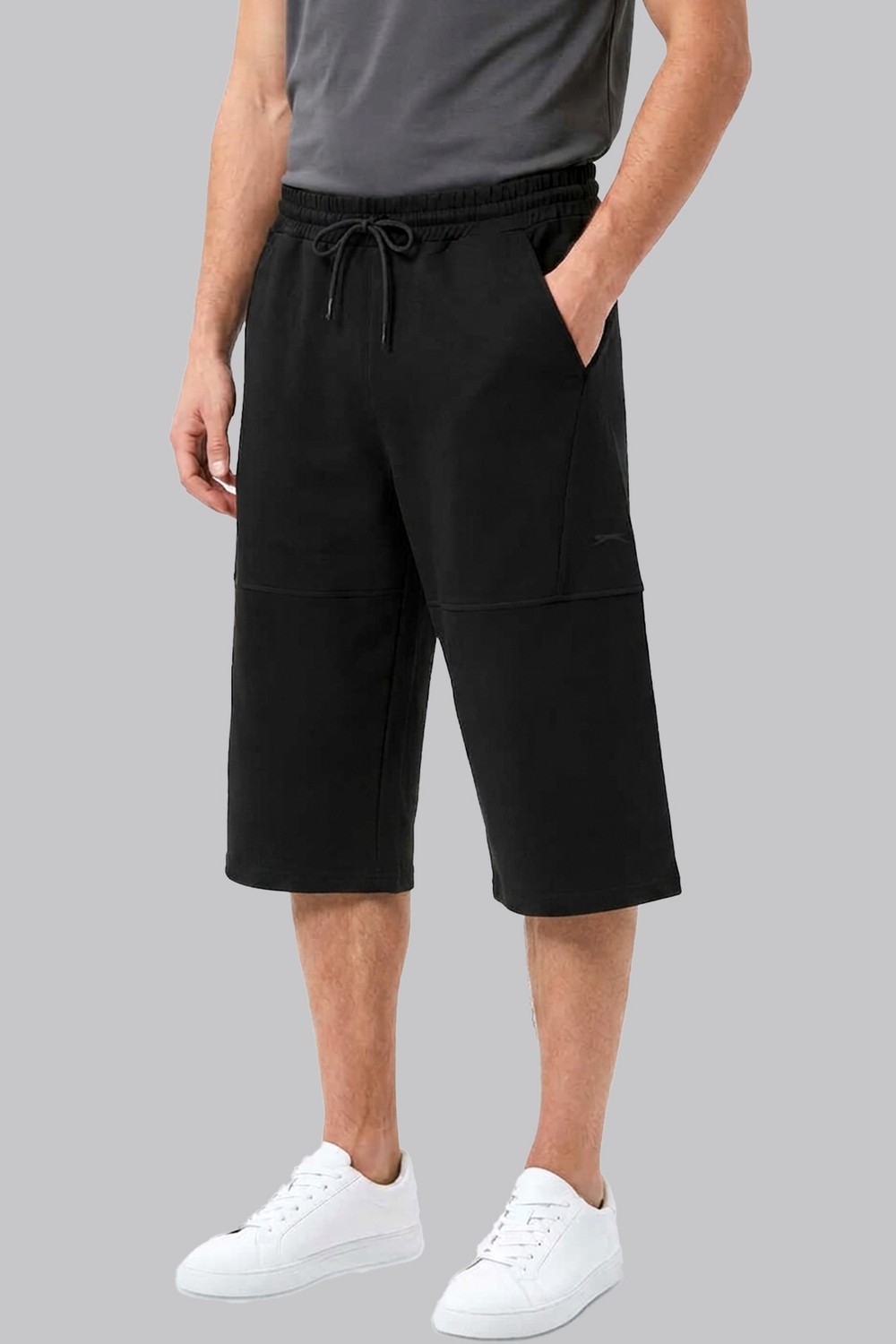 Slazenger 7070 Erkek Regular Fit Uzun Kapri Bermuda Şort Pamuklu Esnek Rahat Kesim