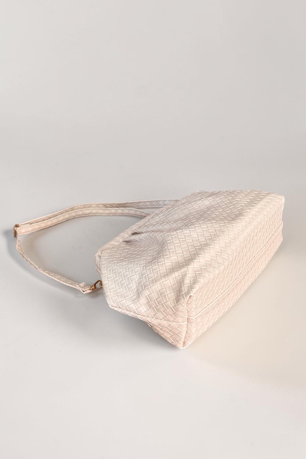 CLASSBAG Kadın Siyah Örgü Desenli Portföy&clutch ve Ayarlanabilir Askılı Omuz Çantası görsel 7