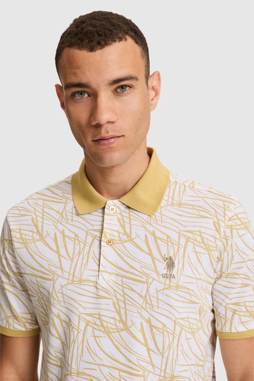 U.S. Polo Assn. Erkek Bej Regular Fit Polo Yaka Tişört 50327014-VR011 görsel 2