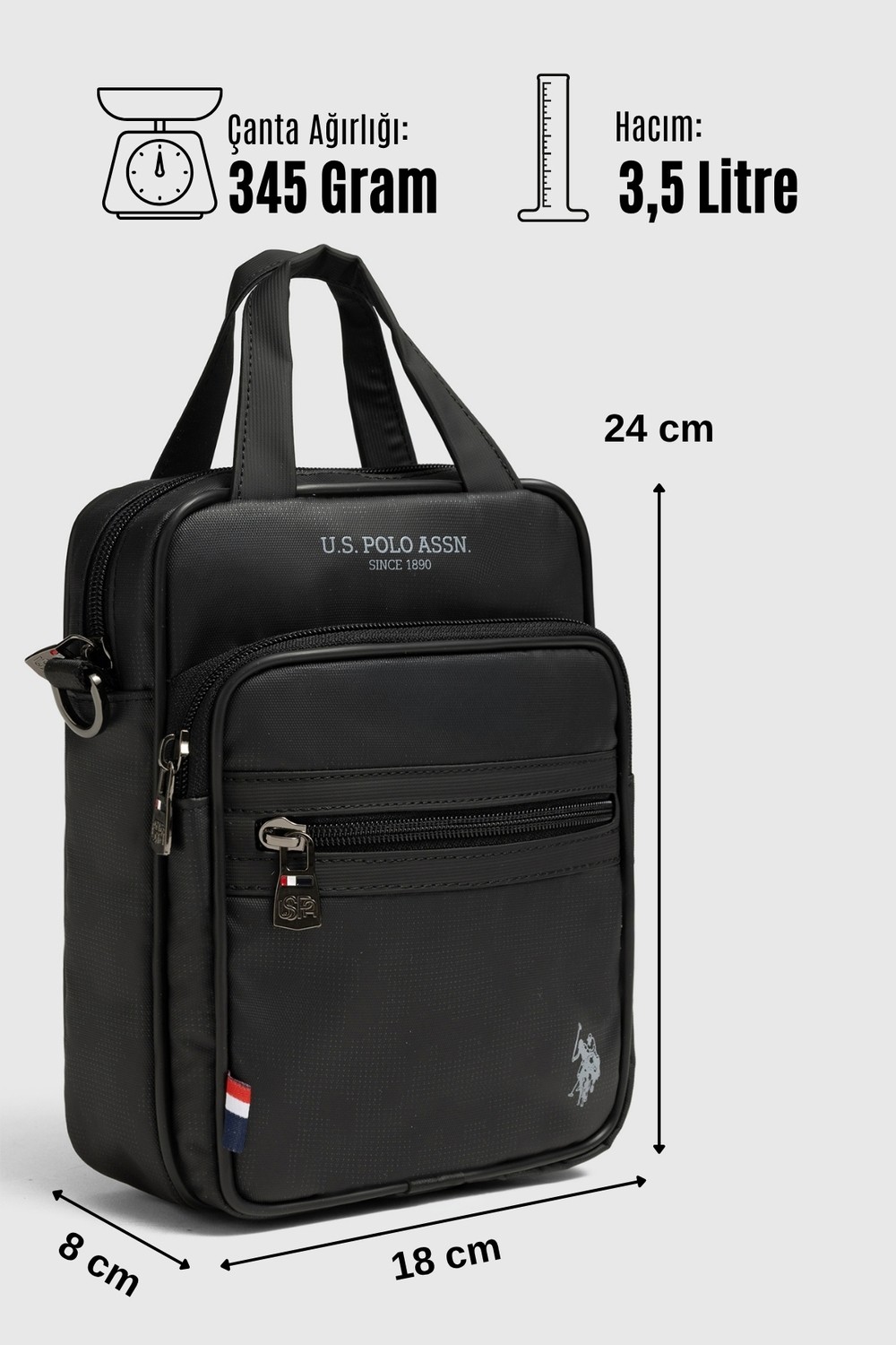 U.S. Polo Assn. U.s. Polo Assn 26038 Omuz Askılı Erkek El Çantası Postacı Çantası görsel 7