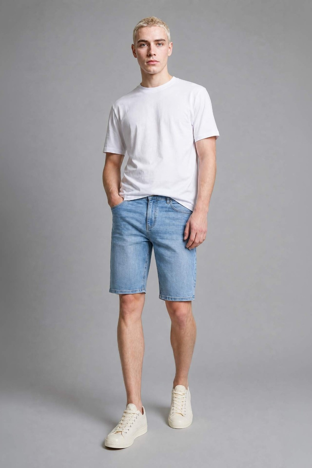 DeFacto Regular Fit Mavi Pamuklu Jean Bermuda Şort G8666AX26SM