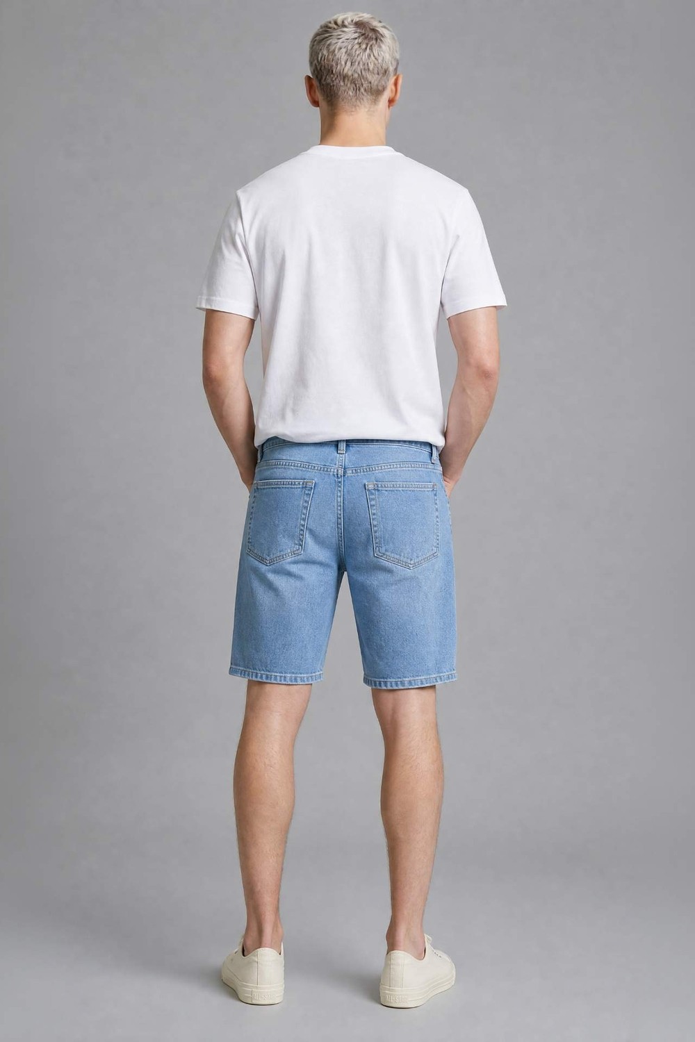 DeFacto Regular Fit Mavi Pamuklu Jean Bermuda Şort G8666AX26SM görsel 3