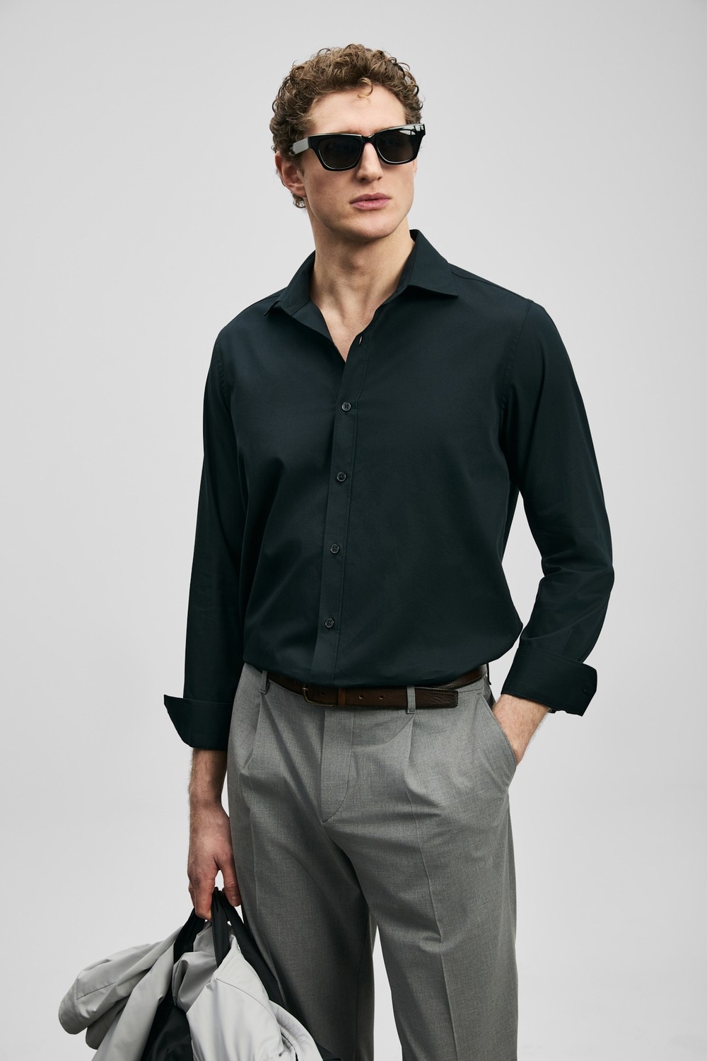Lufian Orland Erkek Basic Gömlek Regular Fit Siyah