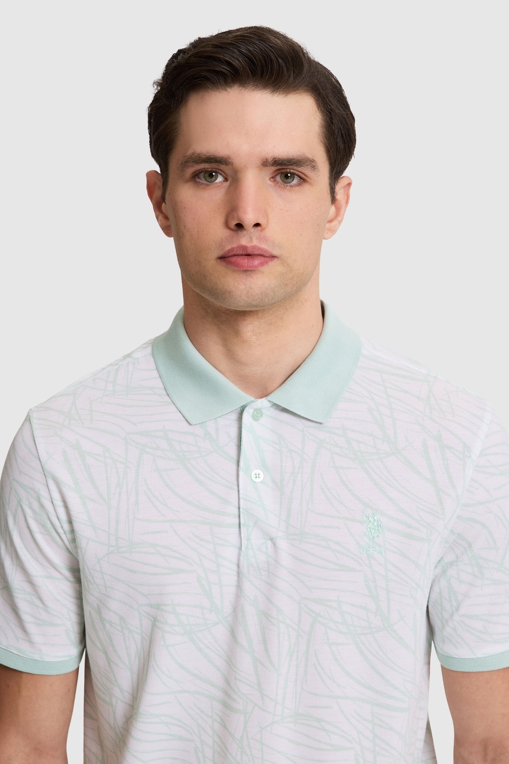 U.S. Polo Assn. Erkek Bej Regular Fit Polo Yaka Tişört 50327014-VR011 görsel 8